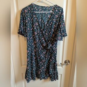 Floral Wrap Dress XXL
